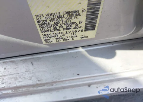 2015 Nissan Altima 2.5/2.5 S/2.5 Sl/2.5 Sv из США, поврежденный, VIN 1N4AL3AP4FC123676